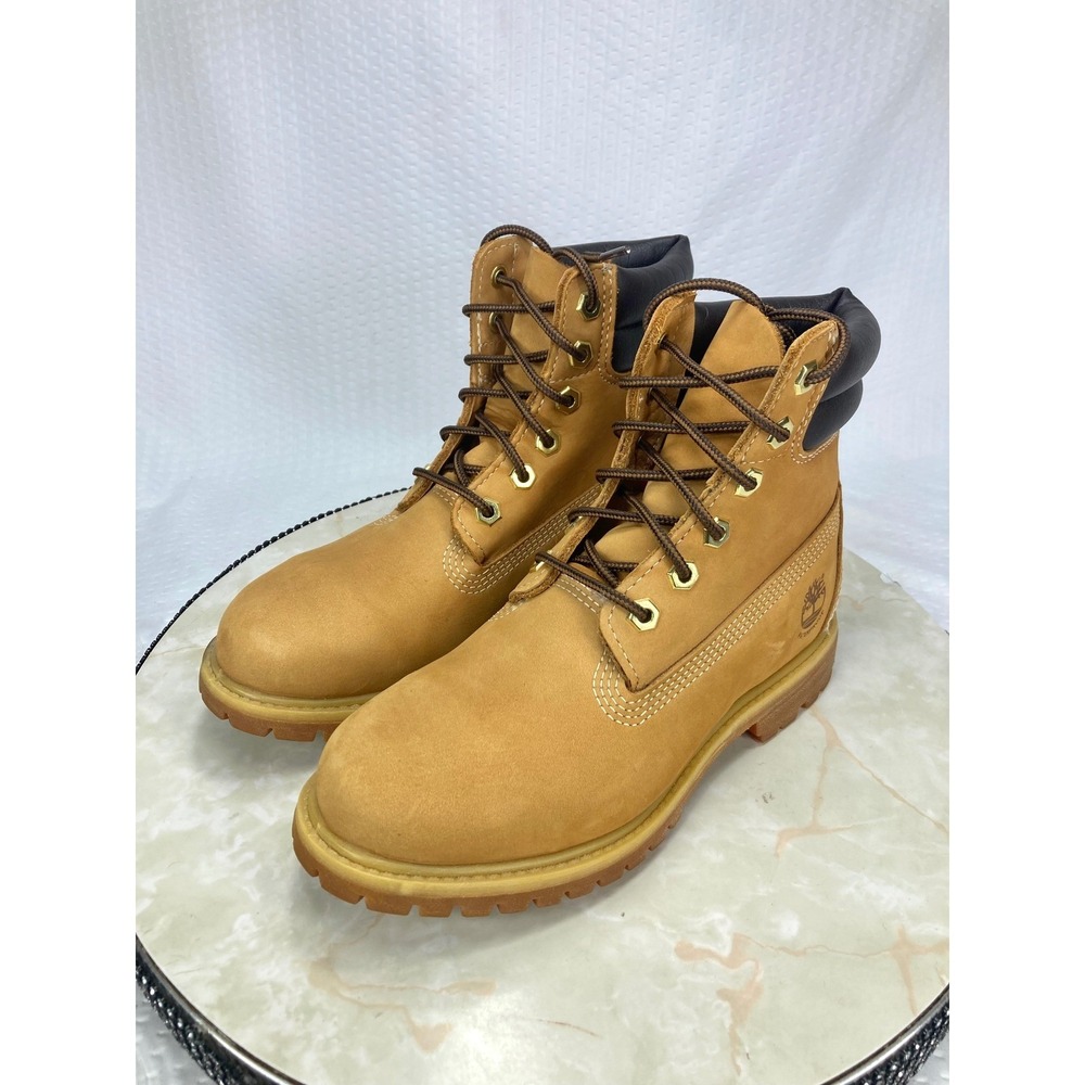 Timberland Waterville Double Collar Hi Top Boots Women 7 Brown Lug Sole Shoe NEW - Picture 5 of 12